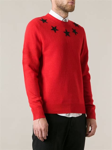 givenchy red star sweater|Givenchy sweaters for men.